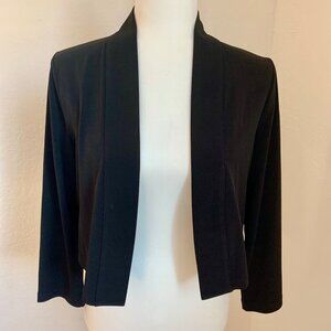 CALVIN KLEIN Black Open Front Cropped 3/4 Sleeve Cardigan Shrug M
